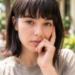 Straight Across Bangs Short Texture