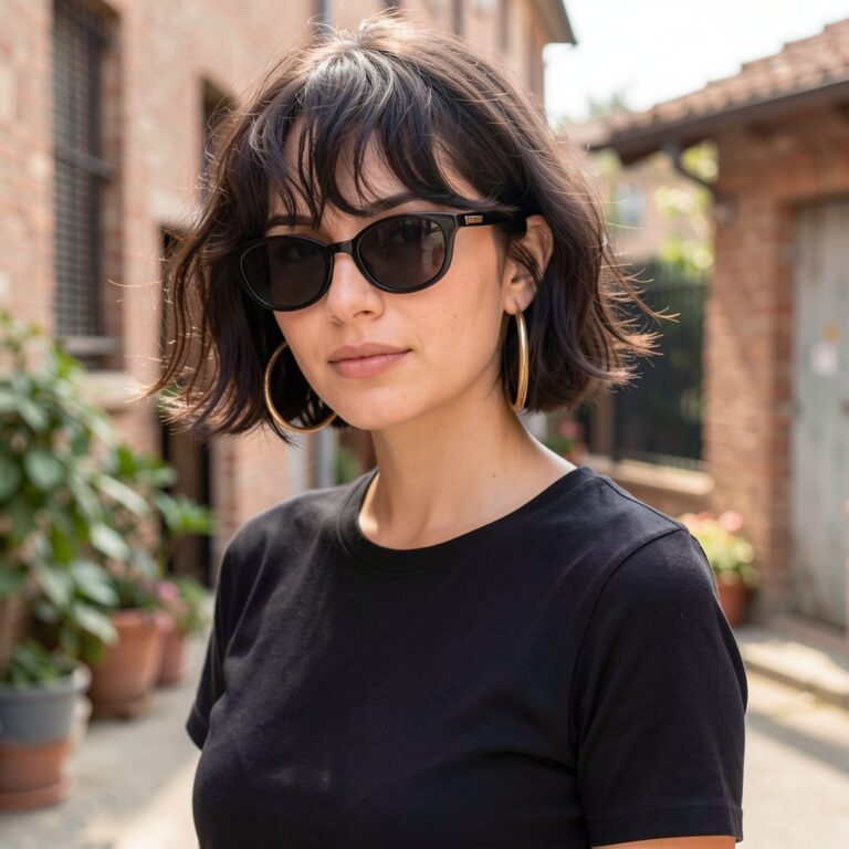 trendy bangs and bob