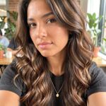 Curly Cinnamon Highlights