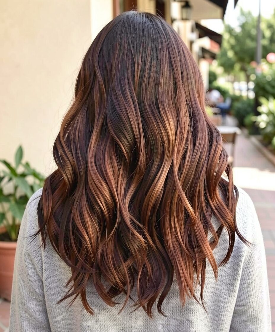 warm cinnamon brown