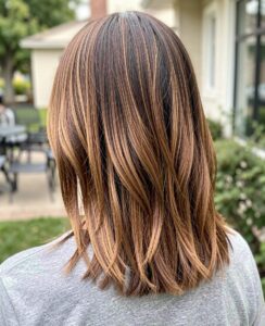 dark balayage brown hair straight