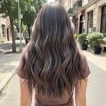 Blue Smokey Ash Brown Hair Color