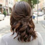 Short Half Up Hald Down Updo