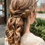 Big Curls Wedding Updo
