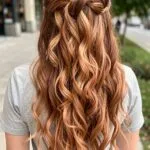 Boho Half Up Curls Ombre Hair
