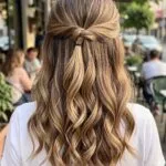 Floral Curls Half Updo