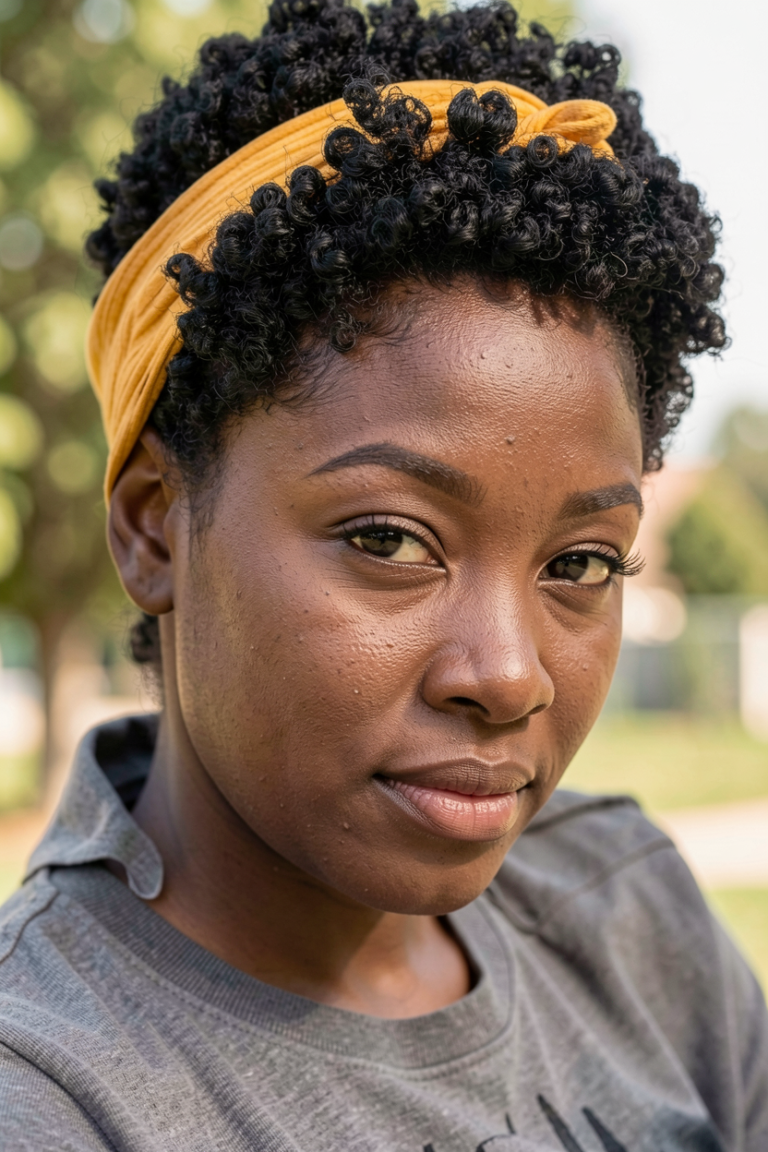 short hairstyles for black women with round faces