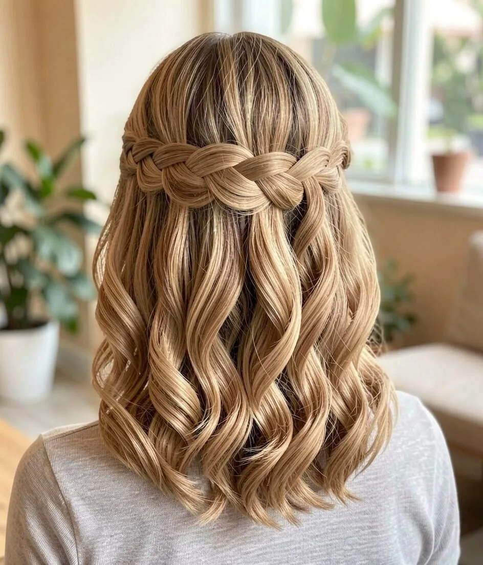 medium half up half down