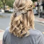 Medium Length Half Updo