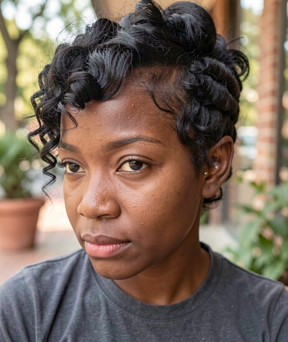 Big Curls Short Pixie