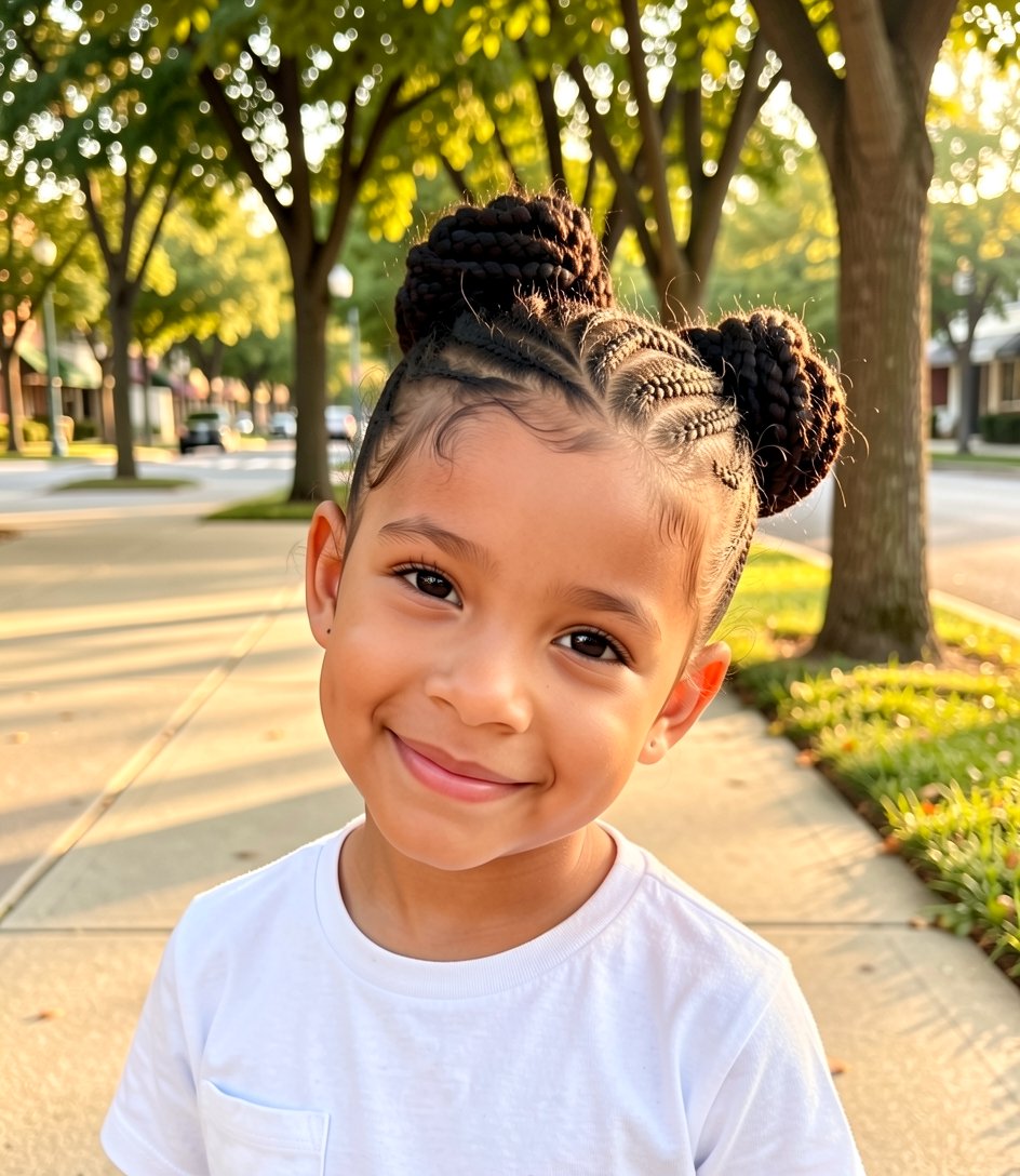 Intricate Braided Updo on Natural Hair