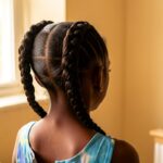 35 Natural Hairstyles For Blac Little Girls Feed In Boxer Braids 35