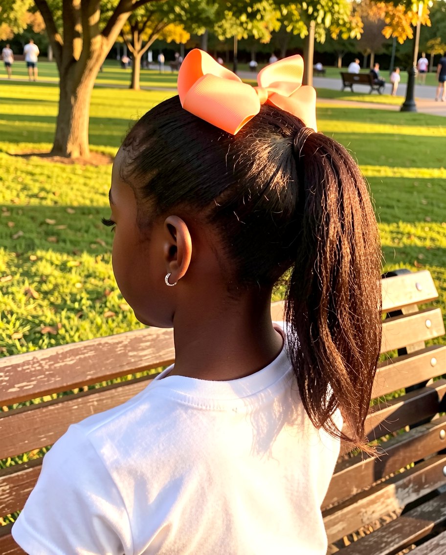 Natural ballerina bun black girl hairstyle