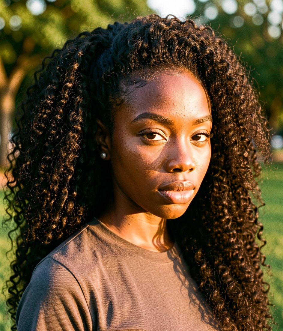 Half up curly crochet