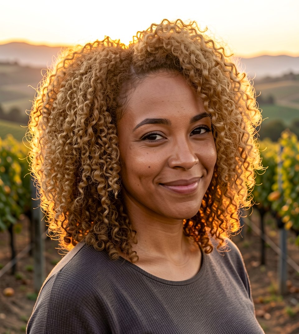 Honey Blonde Layered Curly Crochet Hair