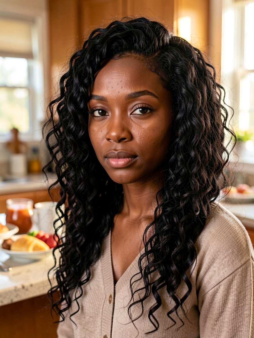 Long Beachy Curls Crochet Weave