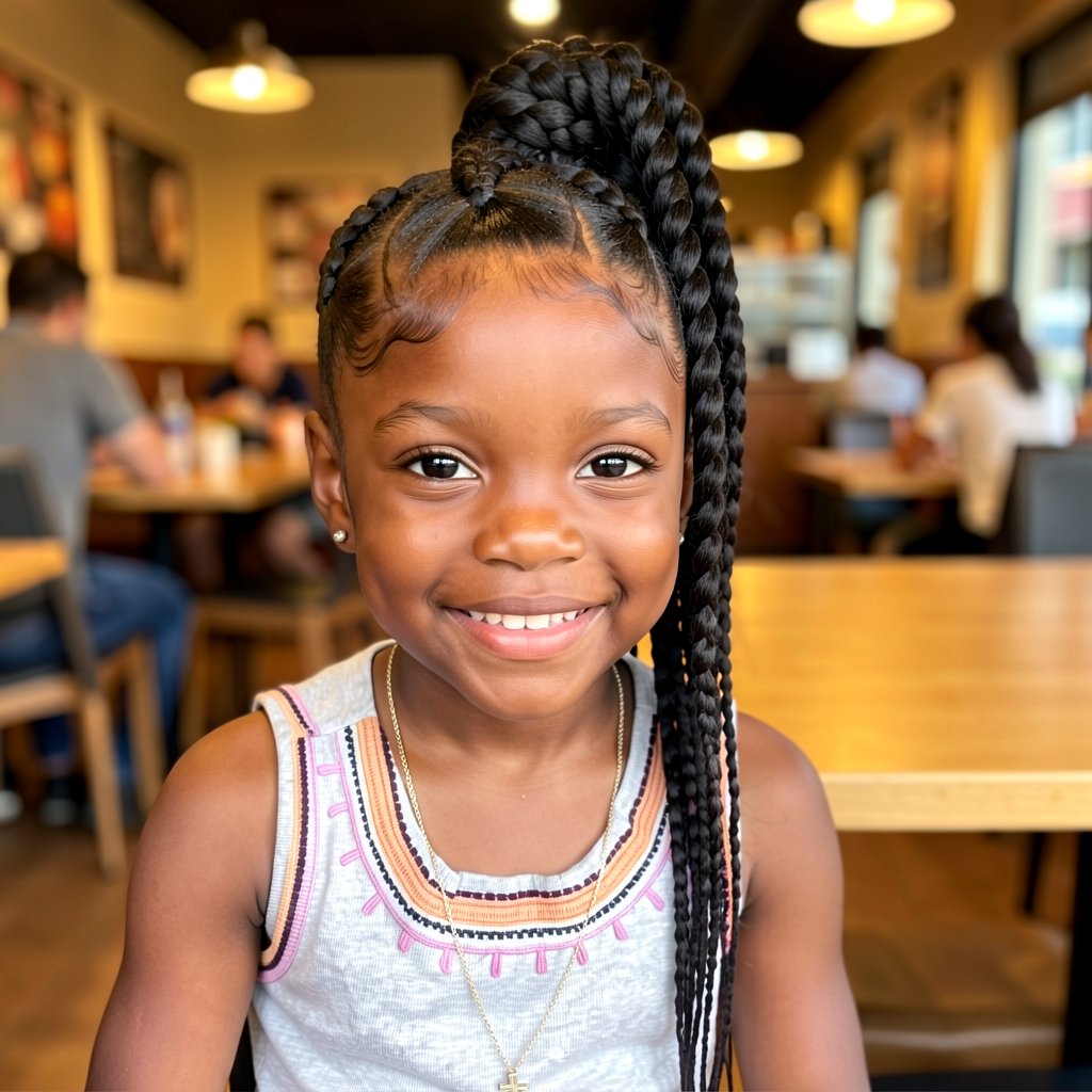 High Braided Ponytail