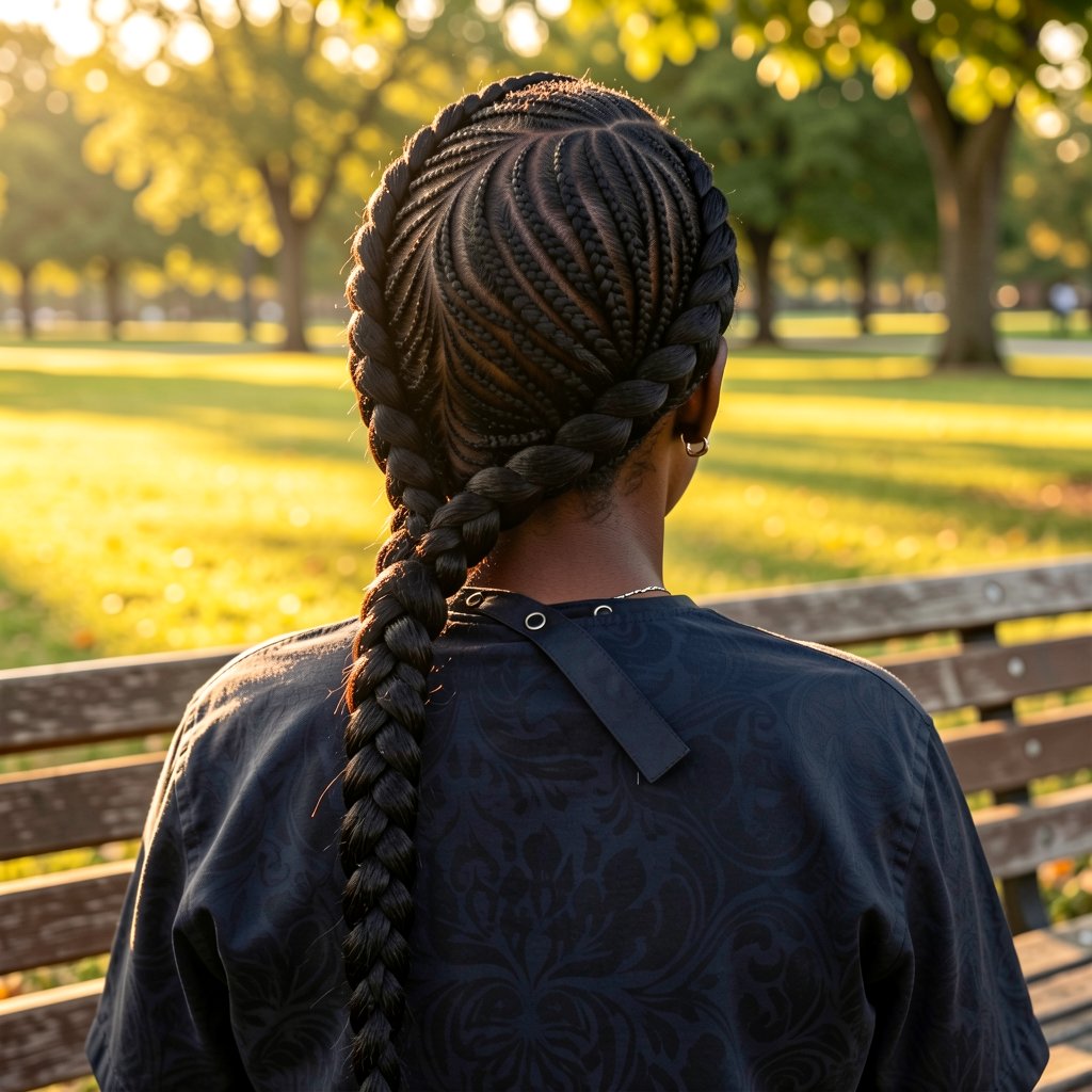 Iverson-Inspired Straight Back Braids