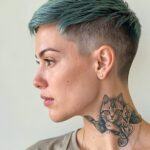 Lesbian Haircuts Green Bald Undercut 20