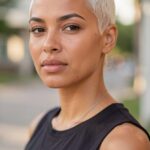 Lesbian Haircuts Platinum Buzz Cut 13