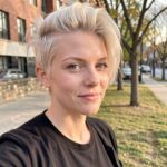 Lesbian Haircuts Side Swept Blonde Long Undercut 25