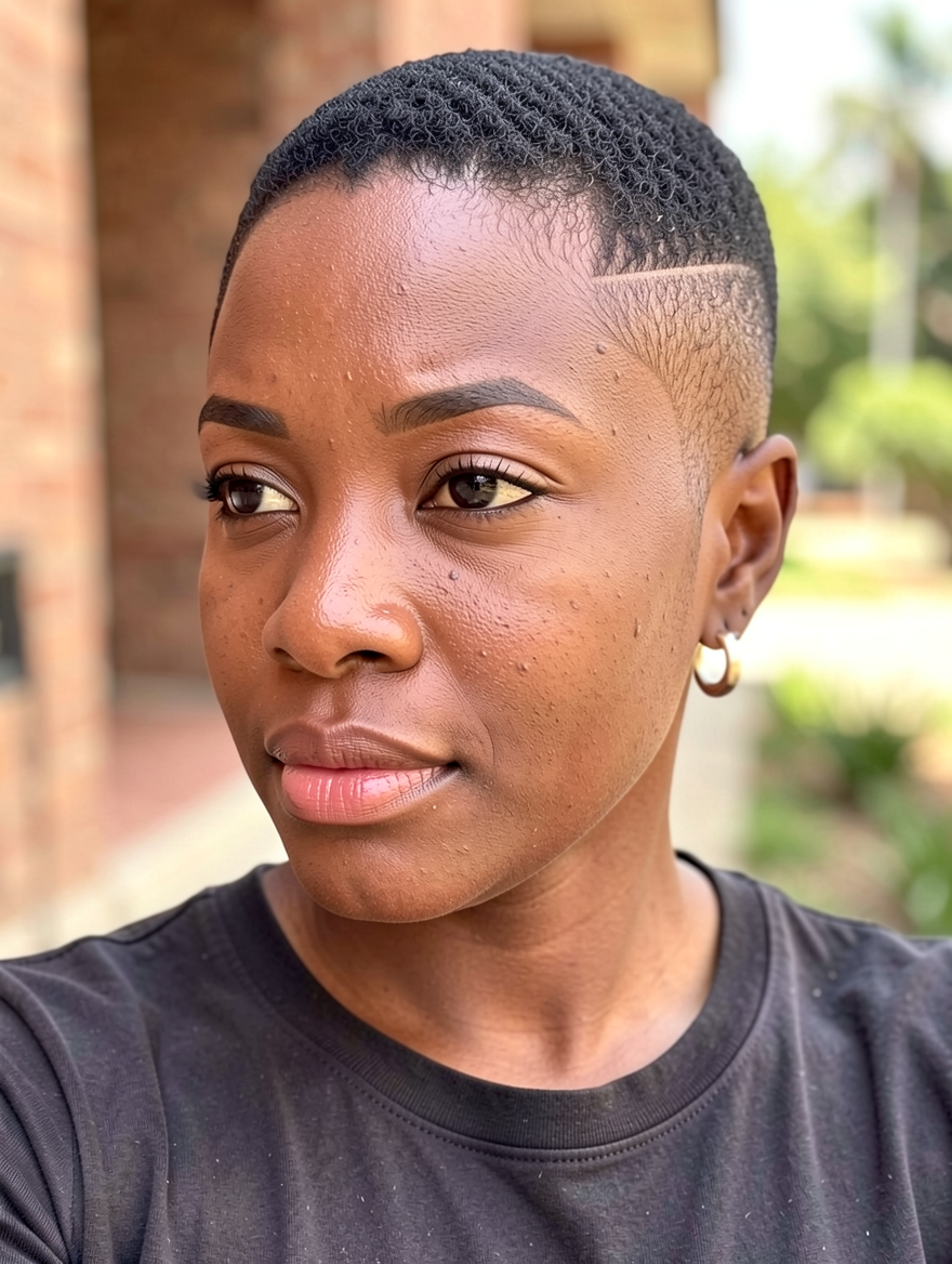 Fade Afinado com Linha de Navalha