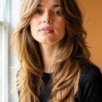 Long Layered Cut With Highlights 8