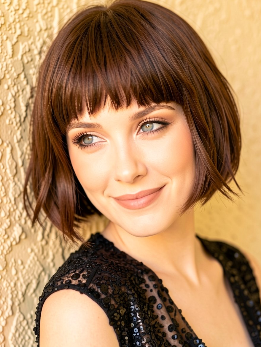 Coupe Pageboy avec Pointes Relevées