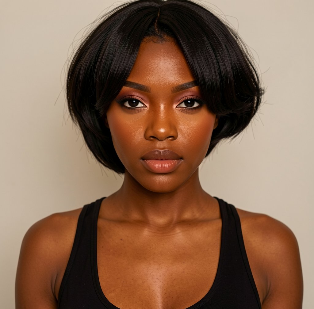 Coupe Pageboy avec Frange Séparée