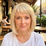 Pageboy Haircut For Women Platinum Bob With Box Bangs 09 2