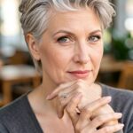 Pixie Haircuts For Older Women Swept Back Pixie 20