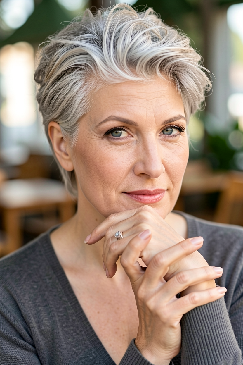 Pixie Peinado Hacia Atrás