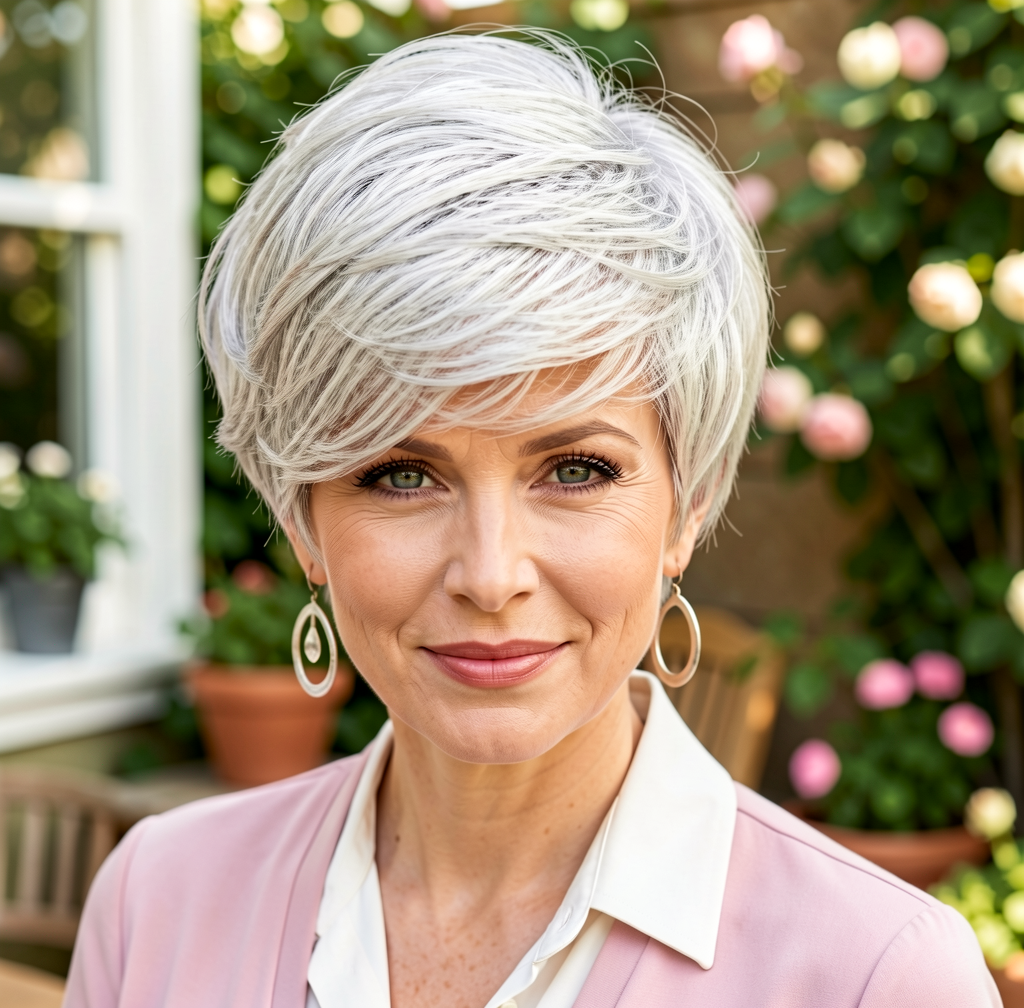 Pixie Voluminoso para Mujeres Maduras