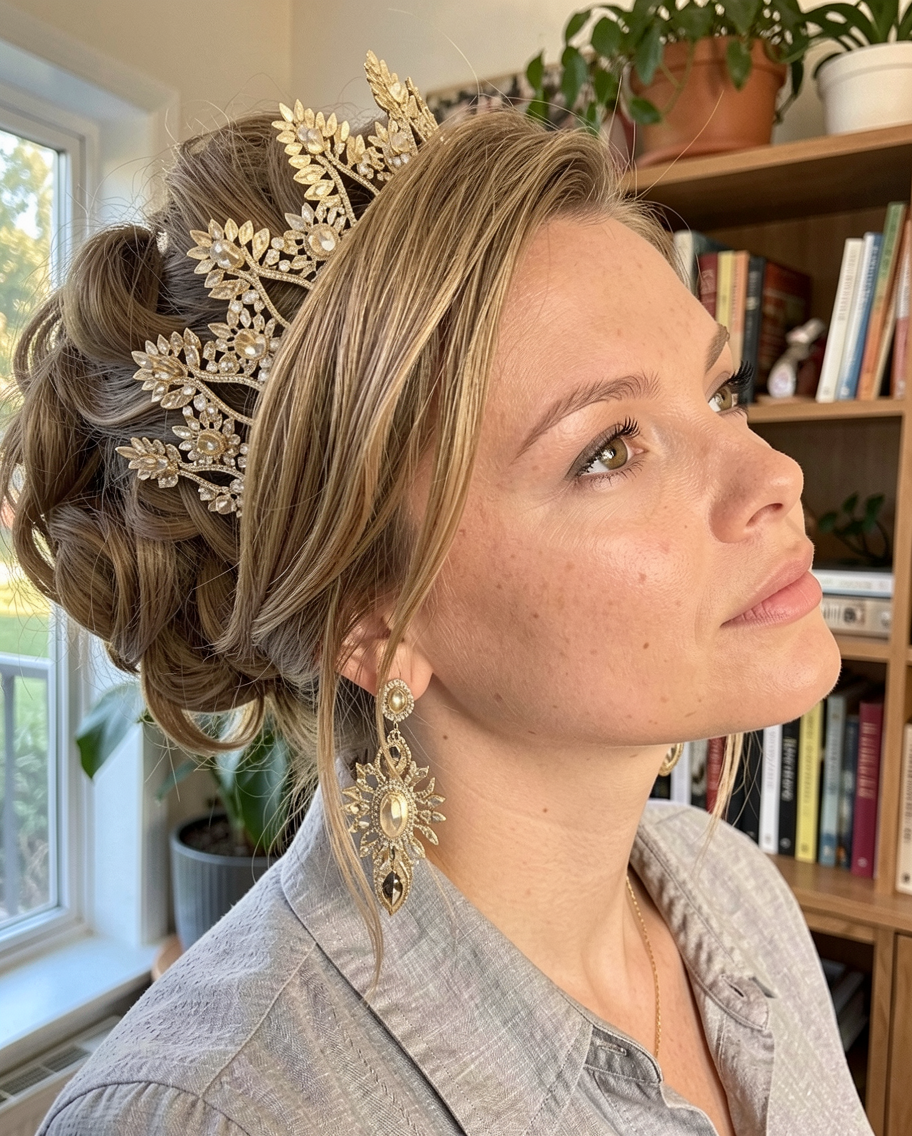 Cabelo de Festa de Quinze Anos Glamour Completo