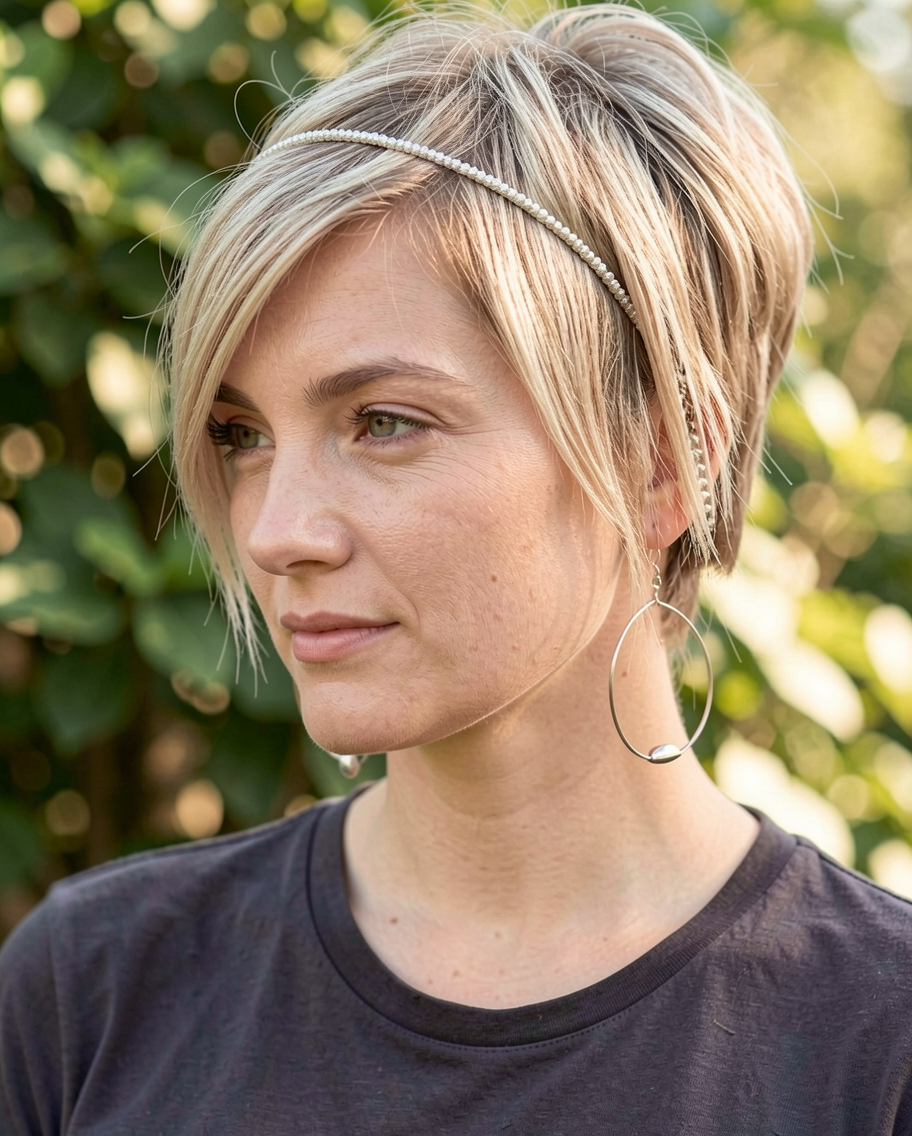 Pixie largo con capas navaja