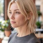 Short Layered Haircuts Wispy Blonde Shag 02