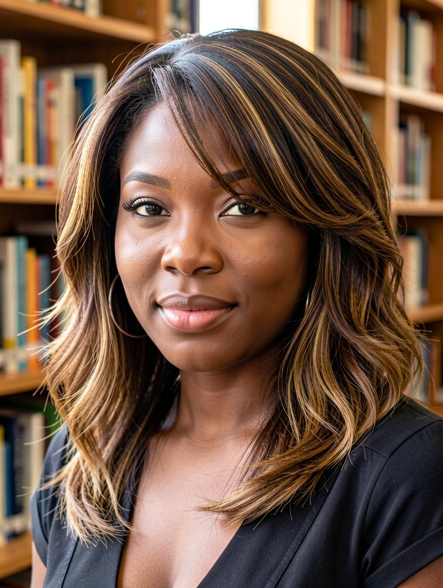 Brown with Blonde Highlights