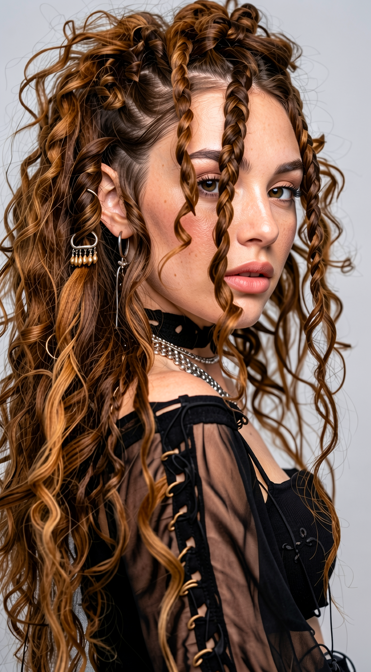 Quand les Tresses Rencontrent les Boucles Spectaculaires