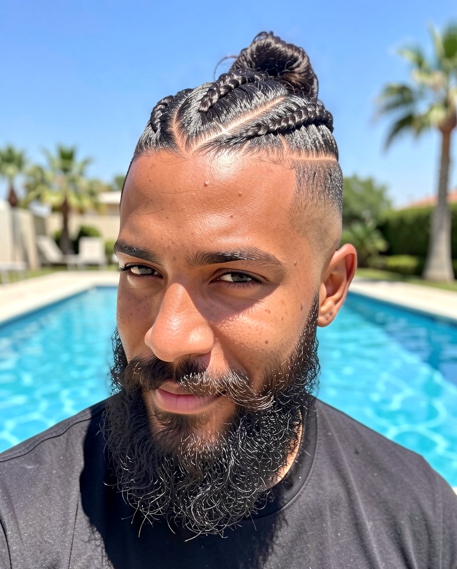 Chignon Tressé avec Côtés Dégradés