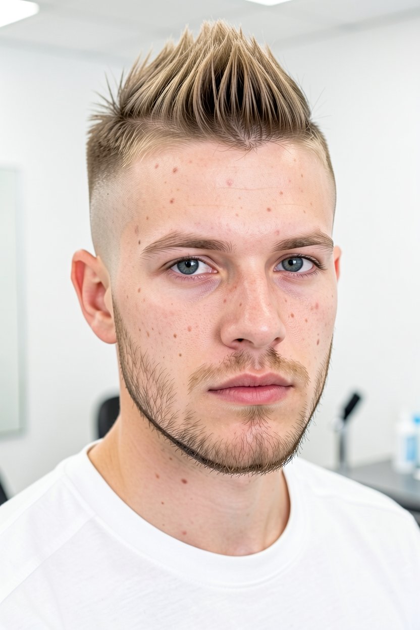 Burst Fade Faux Hawk