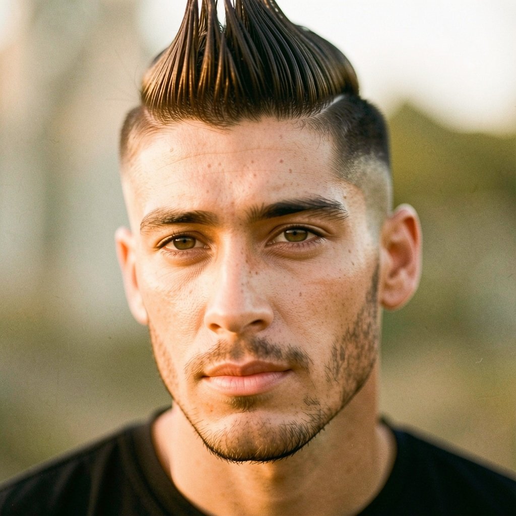 Swept Back Faux Hawk