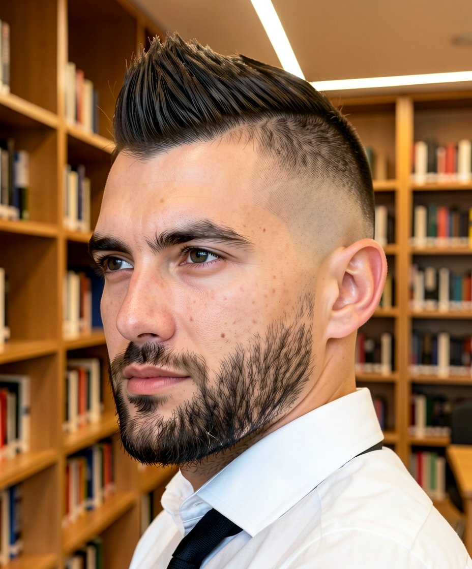 Faux Hawk Undercut Engominado