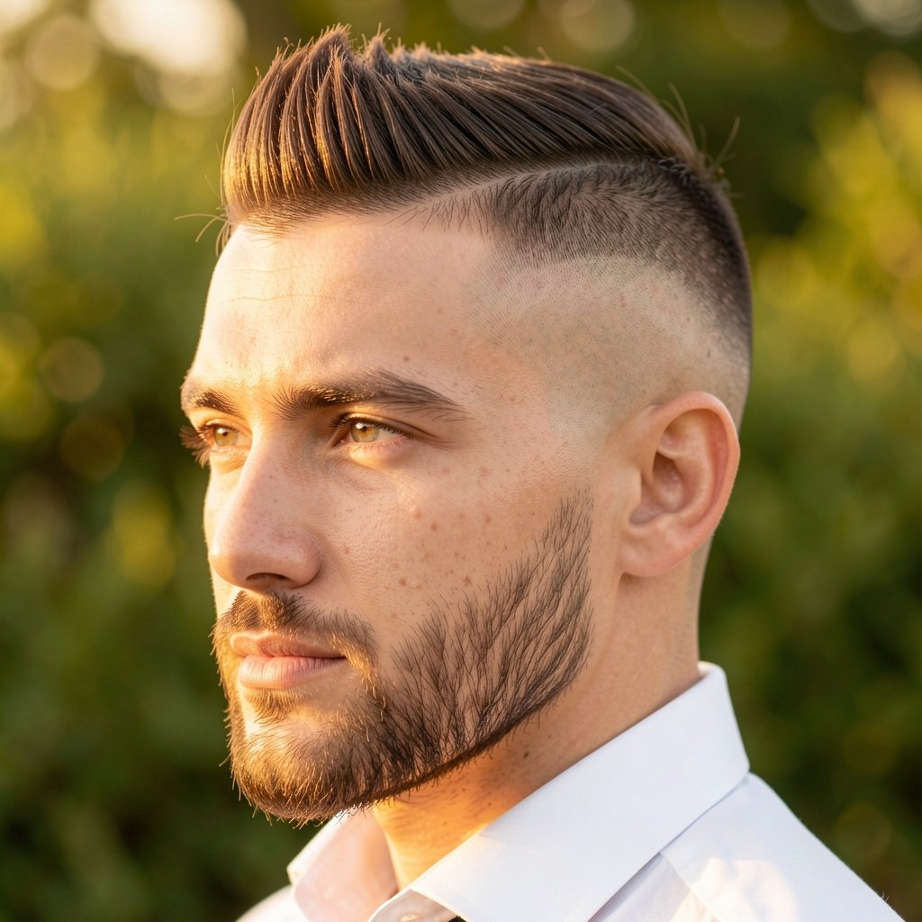 Curly Faux Hawk Fade