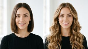 Hairstyle Virtual Try-On Before and After