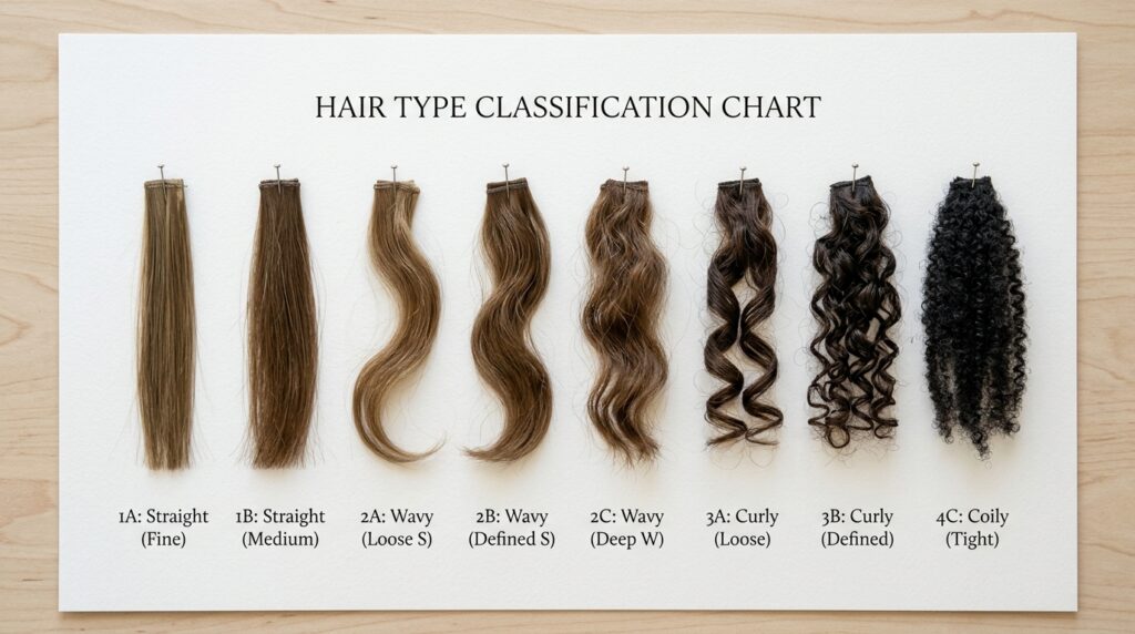 Hair Type Chart: The Complete Visual Guide from 1A to 4C