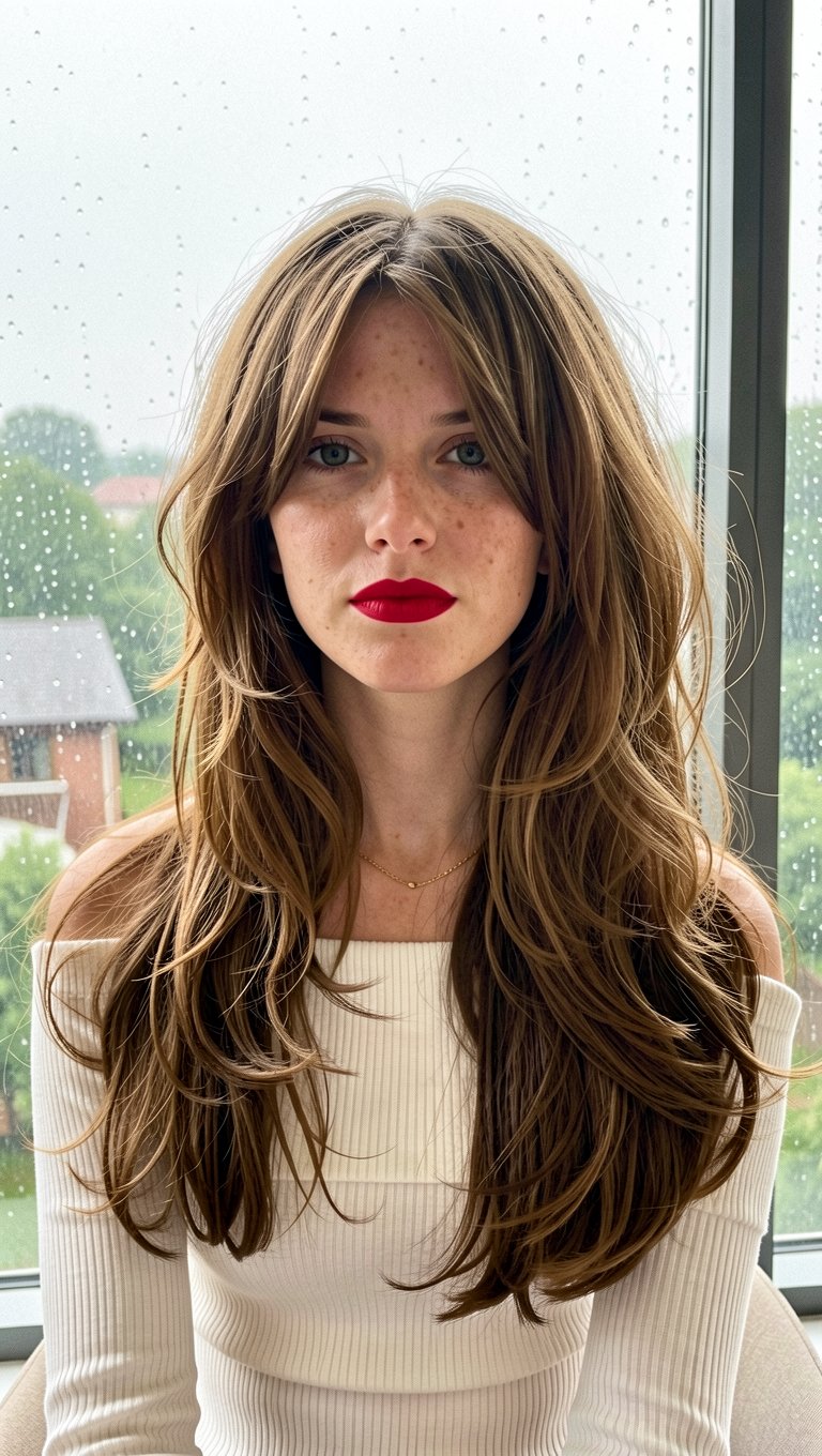 Soft Layered Length and Wispy Fringe