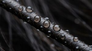 Low Porosity Hair - Water Beading on Hair Strand