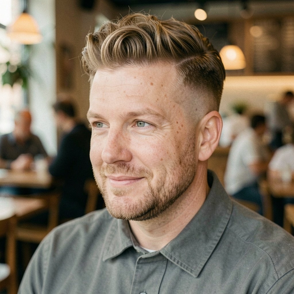 Quiff com Risco Marcado