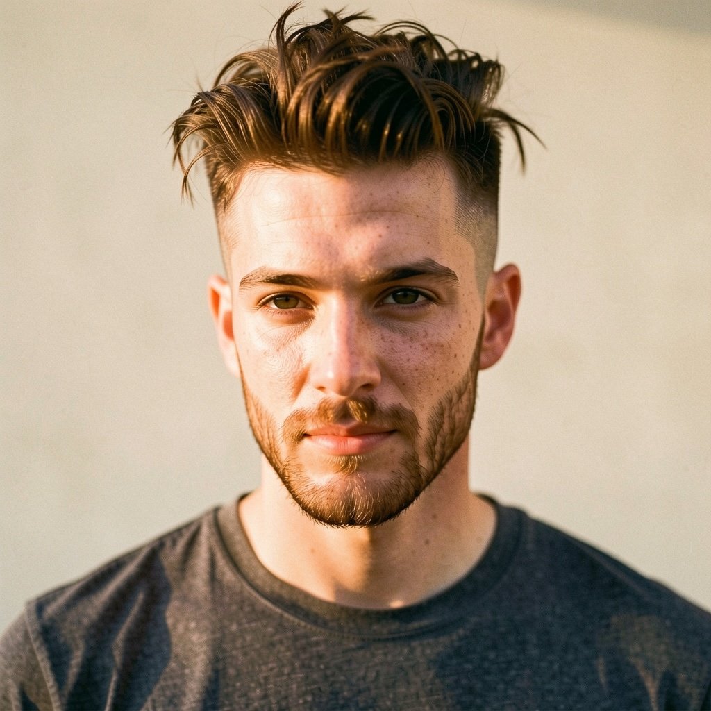 Quiff com Degradê Alto