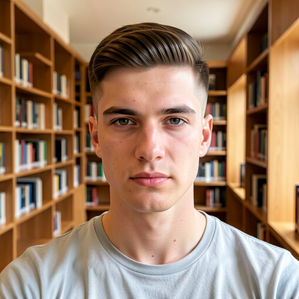 Sculpted Quiff With Hard Part